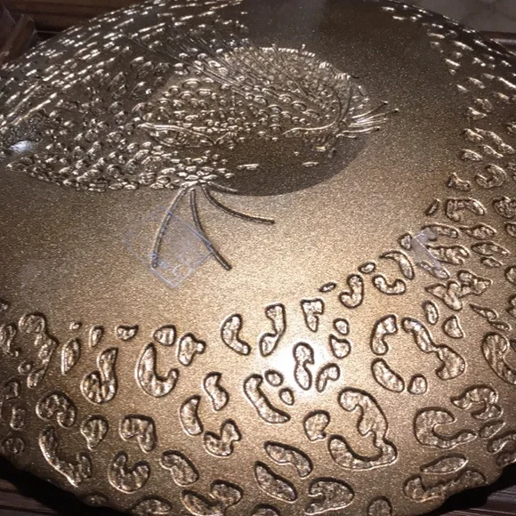 Arda Turkish Handpainted Huge Leopard Plate/Decor